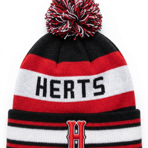 Bobble Hat Red/White/Black